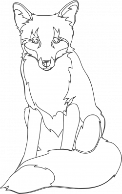 Line Drawing Of Fox at GetDrawings.com | Free for personal use Line ...