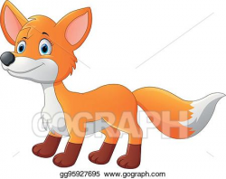 Vector Clipart - Cute fox cartoon. Vector Illustration ...