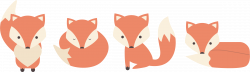 Clipart - Cartoon Fox Poses