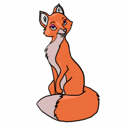 Drawn fox cartoon fox - Pencil and in color drawn fox cartoon fox