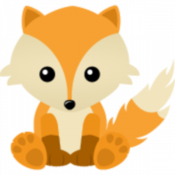 Fox clipart kawaii - Pencil and in color fox clipart kawaii