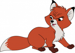 Fox clipart tod - Pencil and in color fox clipart tod