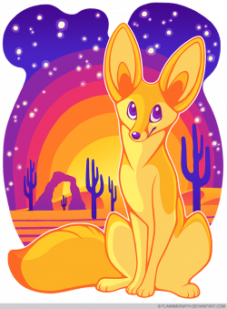 Fennec Fox in the Desert by FlannMoriath on DeviantArt