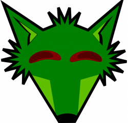 Green Fox Head With Eyes Clip Art at Clker.com - vector clip art ...