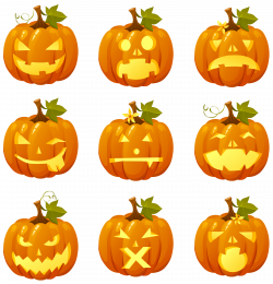 Halloween Pumpkin Smiles Collection PNG Clipart | Gallery ...