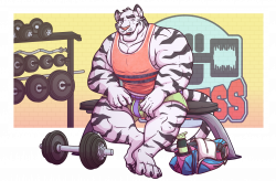 90s Gym tiger — Weasyl