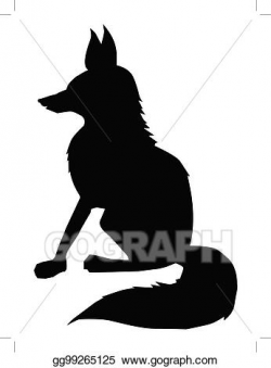 Vector Stock - Fox, side view. Clipart Illustration ...
