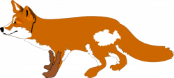 Orange Fox Side View Clip Art at Clker.com - vector clip art ...