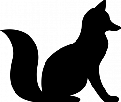 Sitting Fox Silhouette at GetDrawings.com | Free for personal use ...