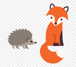 Foxes - Simple Cartoon Fox Drawing Clipart - Clipart Png ...