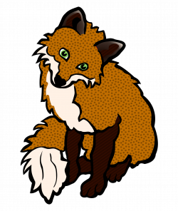 Clipart - fox - coloured