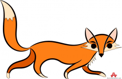 Walking elegant fox clipart free design download ...