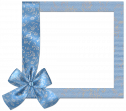 Cute Blue PNG Frame with Bow | Gallery Yopriceville - High-Quality ...