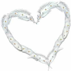 Transparent Heart Frame with Feathers and Diamonds | Gallery ...