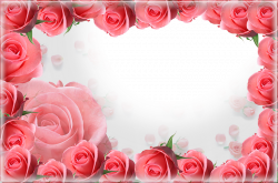 Pink PNG Roses Frame | Gallery Yopriceville - High-Quality Images ...