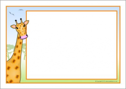 Giraffe page borders - free - SparkleBox | Children | Page ...