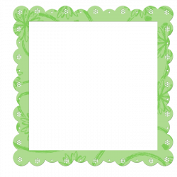 Green Transparent Frame with Flowers Elements | Gallery ...