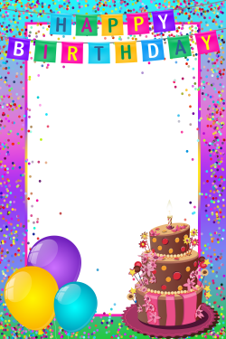 Happy Birthday PNG Transparent Multicolor Frame | Gallery ...