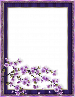 Purple Transparent Flower Frame | Gallery Yopriceville - High ...