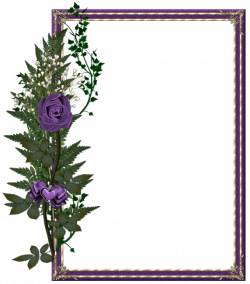 Beautiful Transparent Purple Photo Frame with Purple Rose | Gallery ...