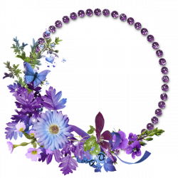 Free Flowers Graphic Frames | Beautiful Purple Round Flowers ...