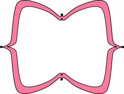 Pink Wide Pointy Frame - Free Clip Art Frames