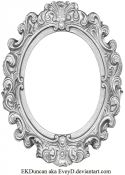 Ornate Silver Frame - Long Oval by EveyD.deviantart.com on ...
