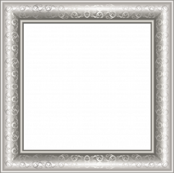 Silver Transparen PNG Photo Frame with Ornaments | Gallery ...