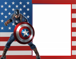 Captain America Transparent Photo Frame | Gallery Yopriceville ...