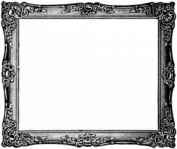 fancy painting frame black and white clip art - Google Search ...