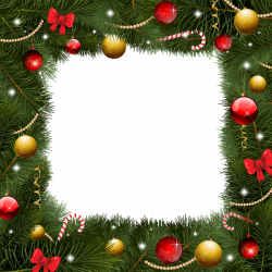 Christmas Transparent Border PNG Frame | Frames | Pinterest ...