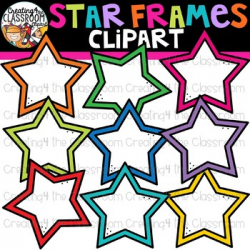 Star Frames Clipart {Frames Clipart}