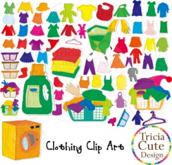 clothes clipart Laundry Clip Art can be used as frames/labels/tags