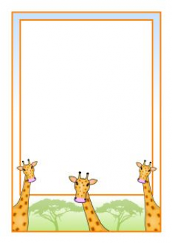 Giraffe A4 page borders (SB9222) - SparkleBox | RÁMEČKY ...