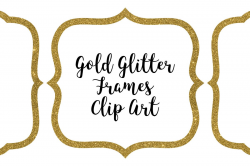 Gold Glitter Frames Clip Art