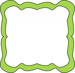 Green Curvy Frame - Free Clip Art Frames