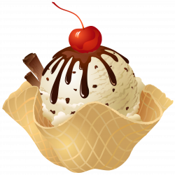Transparent Vanilla Ice Cream Waffle Basket PNG Picture | Gallery ...