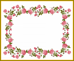 Appealing Pinkroses Scrapbooking Album Flower Frame Clip Art Pics ...