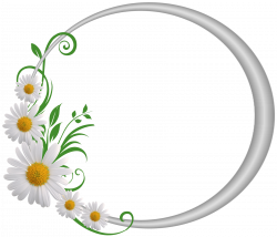 Silver Round Frame with Daisies | Рамочки | Pinterest | Silver ...
