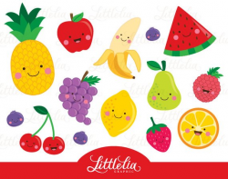 Fruit clipart - Cute fruit clipart - 15064 | Products ...