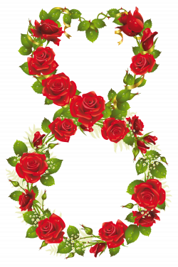 Eighth of March with Roses PNG Clipart | Gallery Yopriceville ...