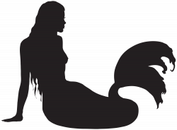 Sitting Mermaid Silhouette PNG Clip Art | Gallery Yopriceville ...