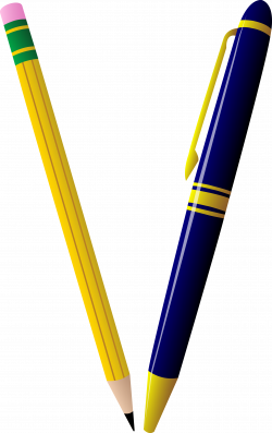 Pencil and Pen Duo - Free Clip Art