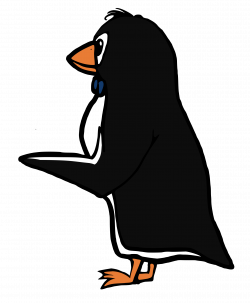 Clipart - Pointing Penguin