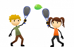 Playing tennis clipart