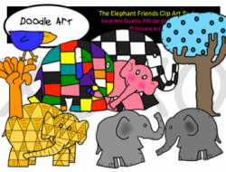The Elephant Friends Clipart Pack