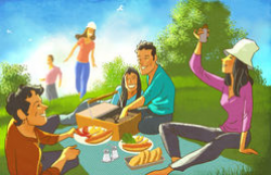 Picnic With Friends Clipart
