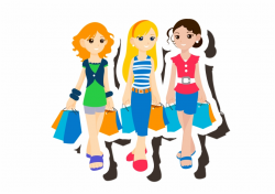 Jpg Library Teen Clipart Meeting Friend - Shopping With ...