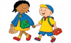 Caillou and Clementine Walking To School transparent PNG - StickPNG