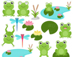 Frog clipart | Etsy